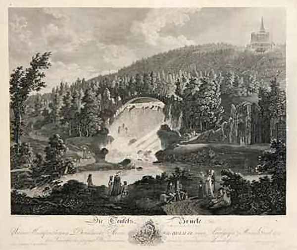 Devils Bridge Oil Painting by Johann August the Younger Nahl