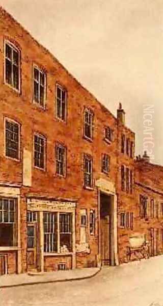 Bull and Mouth Inn St Martin le Grand 1806 Oil Painting by Frederick Nash