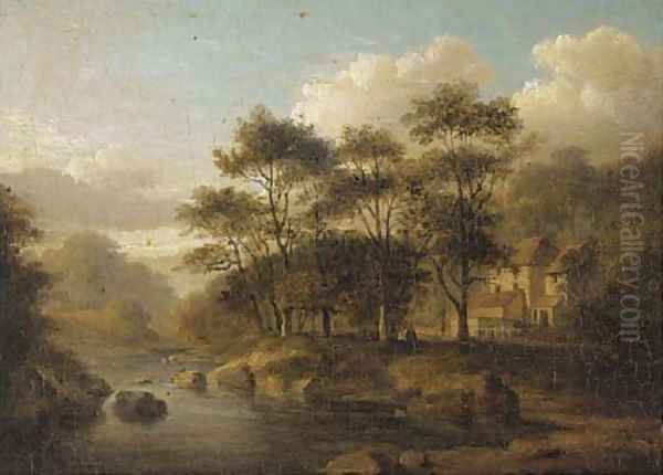 Mill at Woodhall Oil Painting by Jane Nasmyth