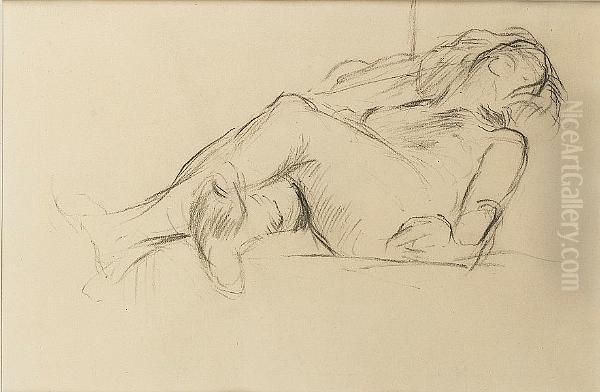 Reclining Woman Oil Painting by Gwendolen John