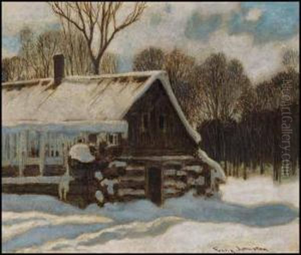 The Enchanted Cabin Oil Painting by Franz Hans Johnston