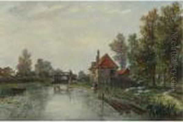 L'ecluse, Holland Oil Painting by Johan Barthold Jongkind