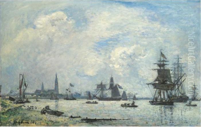 Property From The Collection Of Jonkheer And Mrs Louis C. De Villeneuve
 

 
 
 

 
 L'escaut Pres D'anvers, Effet Du Matin Oil Painting by Johan Barthold Jongkind