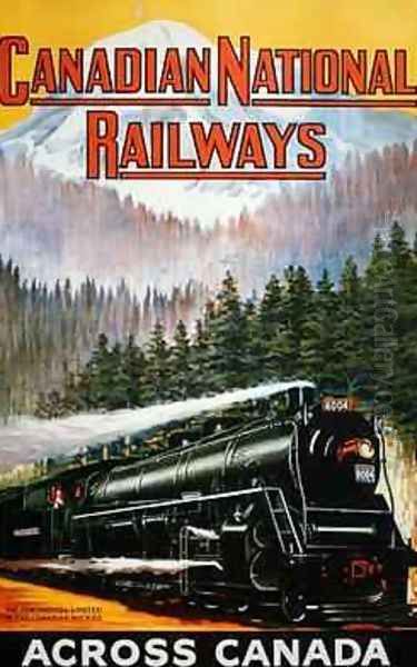 Canadian National Railways Poster 1924 Oil Painting by C. Norwich