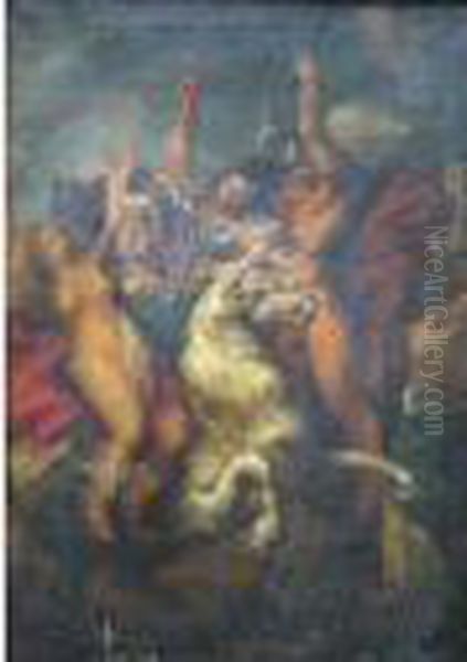 The Rape Of The Sabine Women Oil Painting by Jacob Jordaens