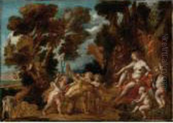 Sold By The J. Paul Getty Museum To Benefit Future Painting Acquisitions
 

 
 
 

 
 Venus And Eros Punishing A Satyr Oil Painting by Jacob Jordaens