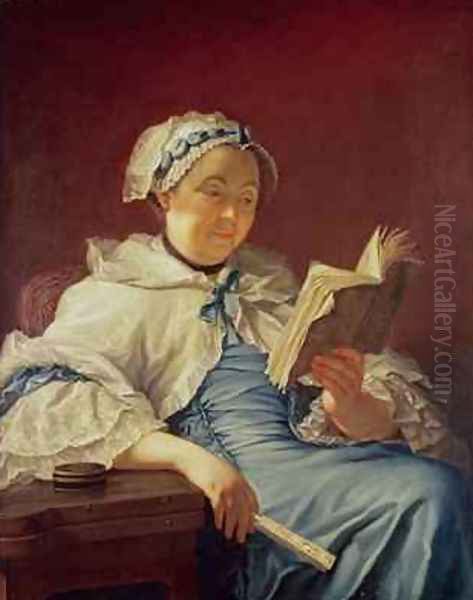 The artists wife 1758 Oil Painting by Donat Nonotte