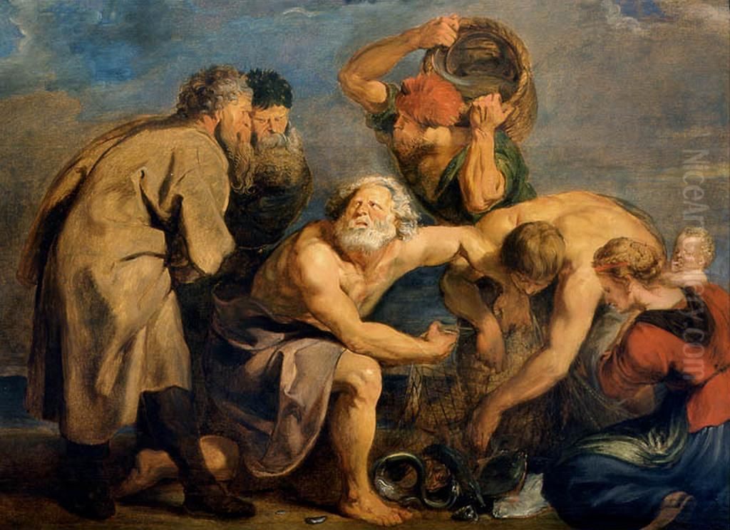 La Peche Miraculeuse Oil Painting by Jacob Jordaens