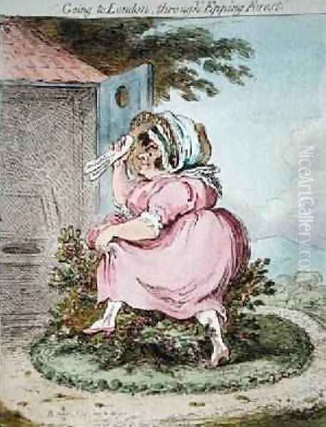 Going to London through Epping Forest Oil Painting by Brownlow North