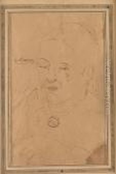 Broderande Dam Oil Painting by Ernst Josephson