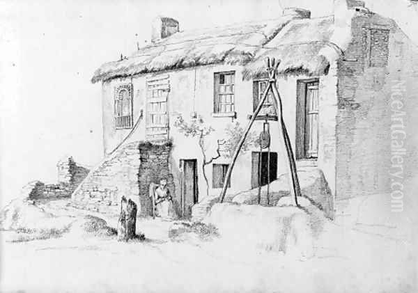 Farmhouse Oil Painting by Noel, Alexandre Jean