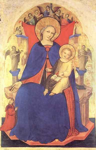 Virgin and Child with the Donor Vulciano Belgarzone da Zara 1394 Oil Painting by Niccolo Di Pietro