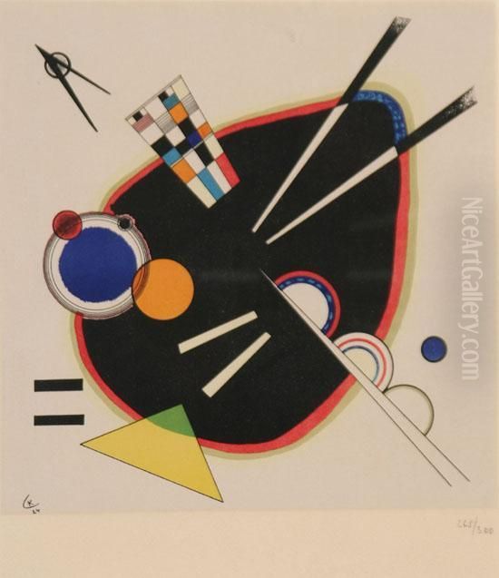 La Tache Noire Oil Painting by Wassily Kandinsky