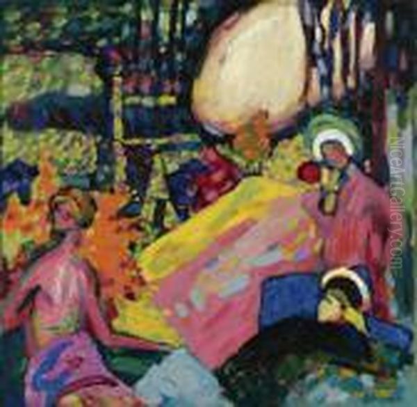 Weisser Klang (white Sound) Oil Painting by Wassily Kandinsky