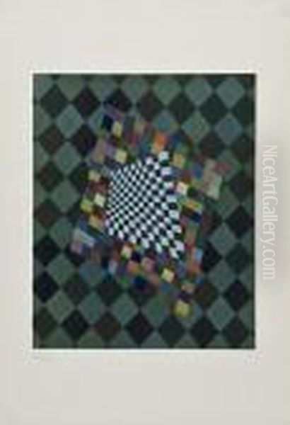 Quadrate Oil Painting by Wassily Kandinsky