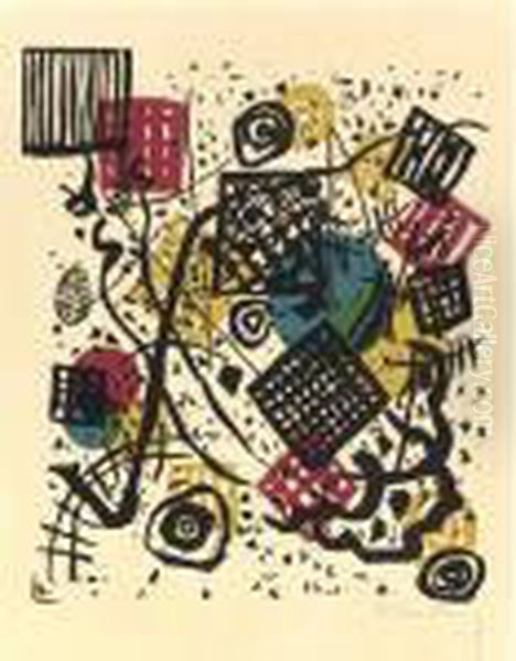 Kleine Welten V (r. 168) Oil Painting by Wassily Kandinsky