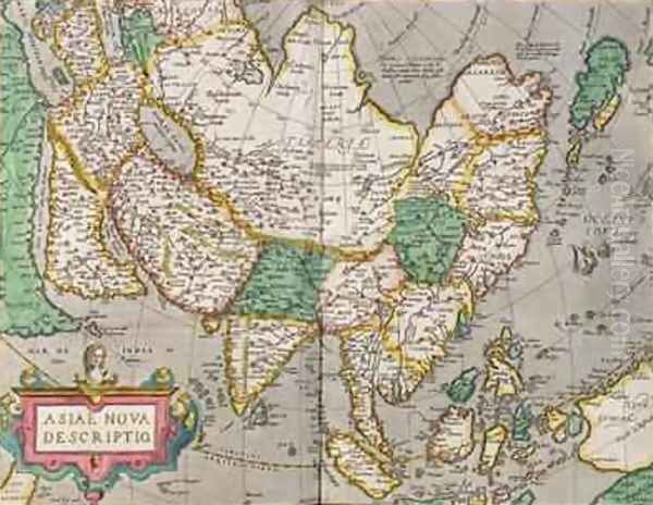 Map of Asia, c.1580 Oil Painting by Abraham Ortelius