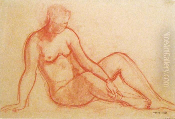 Nu Allonge Oil Painting by Georges Kars