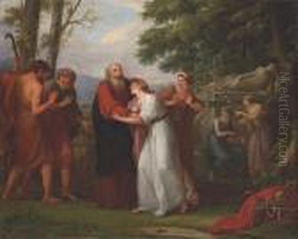 Et In Arcadia Ego Oil Painting by Angelica Kauffmann