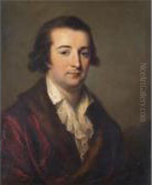 Portrait Of The Duca Di Chiesi, 
Son Of Livio Erba-odascalchi, Duca Di Bracciano And Vittoria Corsini Oil Painting by Angelica Kauffmann