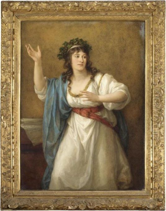 Ritratto Della Poetessa Teresa 
Bandettini Landucci (1763-1837) Nelle Vesti Di Una Musa[oil On Canvas] Oil Painting by Angelica Kauffmann