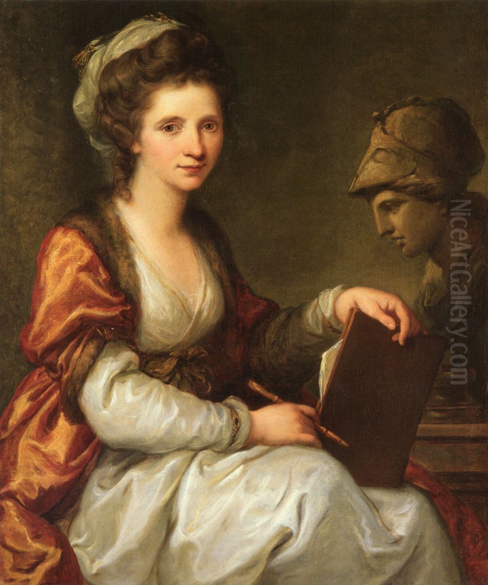 Self-portrait Oil Painting by Angelica Kauffmann