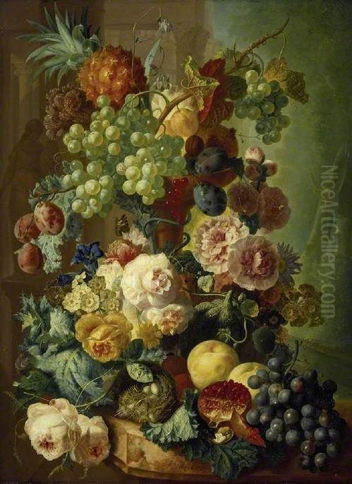 Fruits and Flowers Oil Painting by Jan van Os