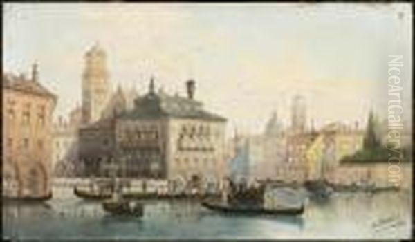 Capriccio Oil Painting by Karl Kaufmann