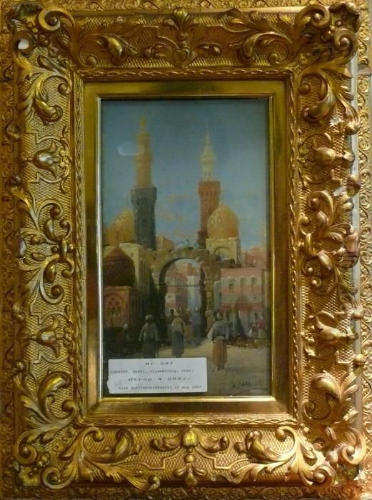 Orientalisk Marknadsplats. Oil Painting by Karl Kaufmann