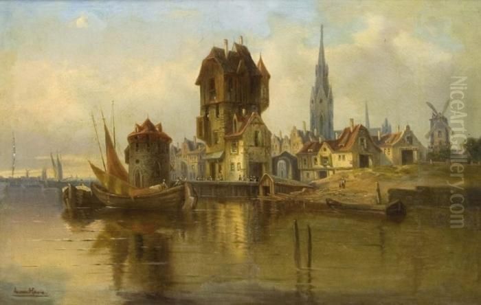 Blick Auf Eine Oil Painting by Karl Kaufmann