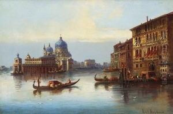 Venedig - Blick Auf S. Maria Della
 Salute. Oil Painting by Karl Kaufmann