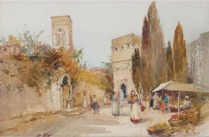 Signed, Watercolour Oil Painting by Archibald Kay