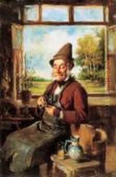 New Wine Oil Painting by Hermann Kern