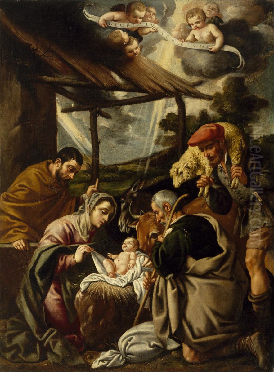 The Adoration of the Shepherds Oil Painting by Pedro Orrente