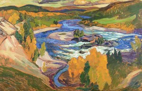 Musical Symphony, Nas&aring;ker (Musiksymfoni, Nas&aring;ker) Oil Painting by Helmer Osslund