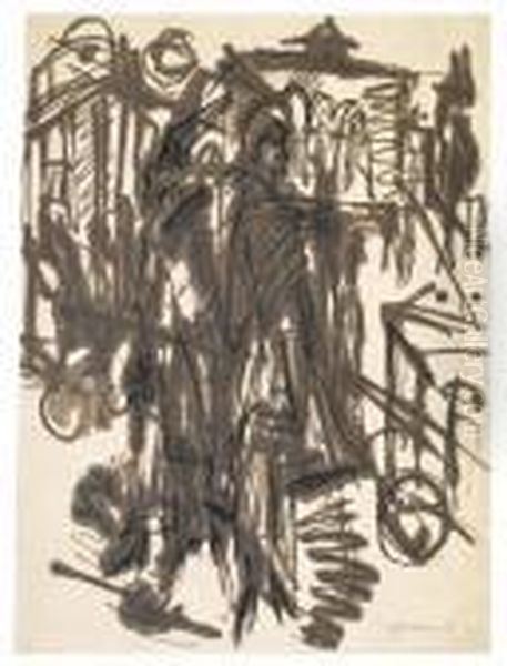 Potsdamer Platz Oil Painting by Ernst Ludwig Kirchner