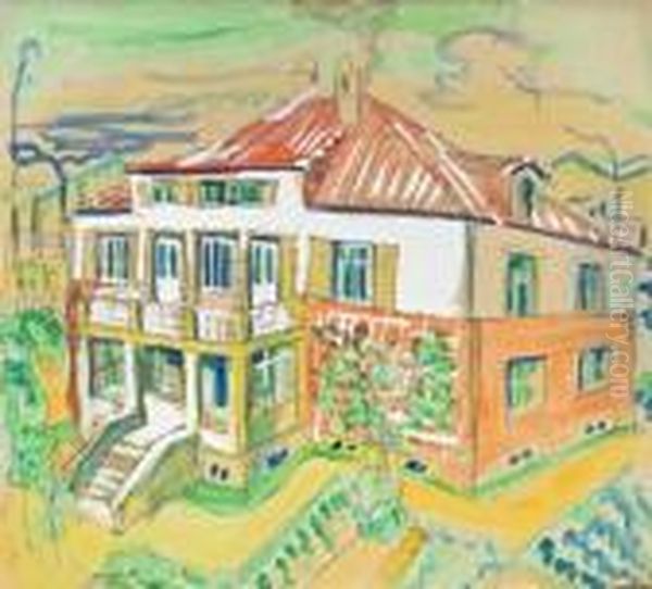 Entwurf Fur Ein Wohnhaus Oil Painting by Ernst Ludwig Kirchner