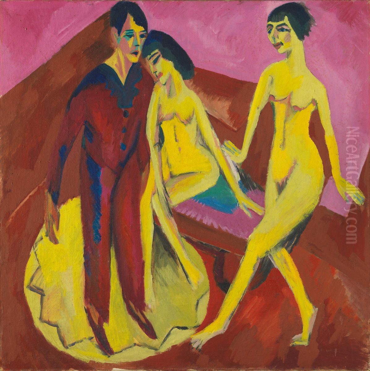 Tanzschule Oil Painting by Ernst Ludwig Kirchner