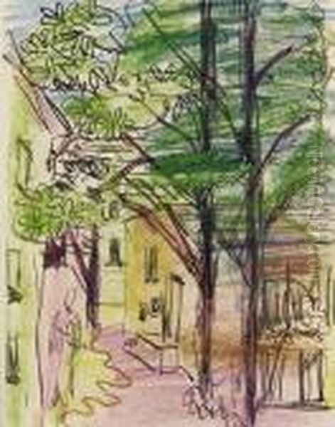 Dorfstrase Oil Painting by Ernst Ludwig Kirchner