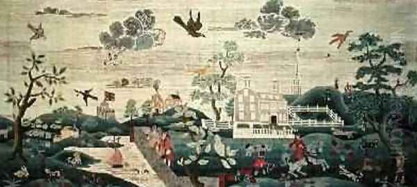 View of Boston Common, c.1750 Oil Painting by Hannah Otis