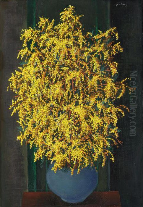 Nature Morte Avec Mimosas Oil Painting by Jean Kisling