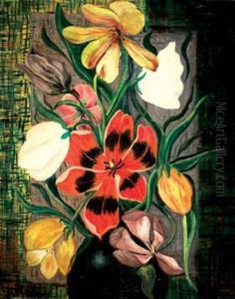 Fleurs Oil Painting by Jean Kisling