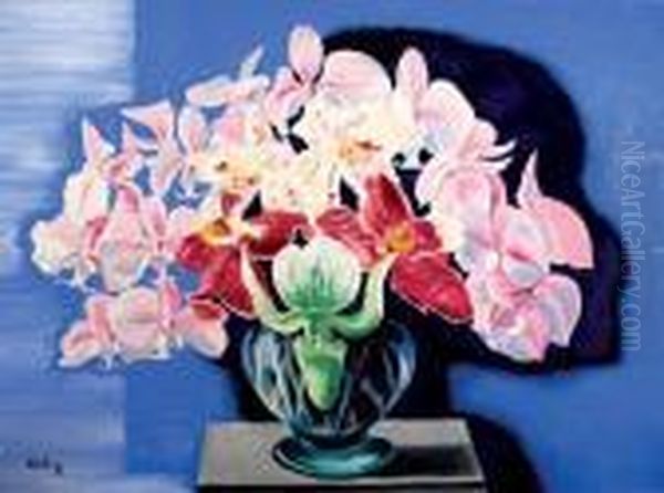 Les Orchidees Oil Painting by Jean Kisling