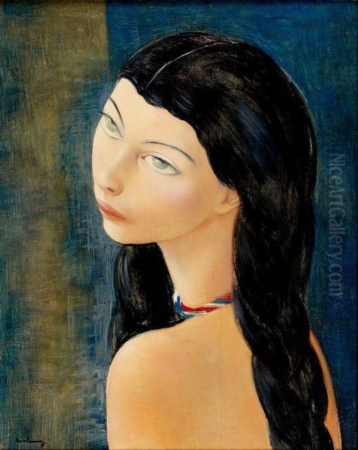 Jeune Fille Aux Nattes Oil Painting by Jean Kisling