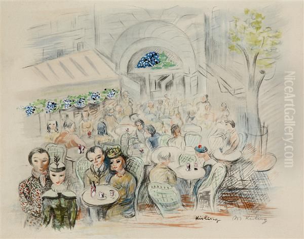 Scene De Marche Oil Painting by Jean Kisling