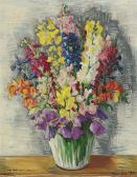 Fleurs Oil Painting by Jean Kisling