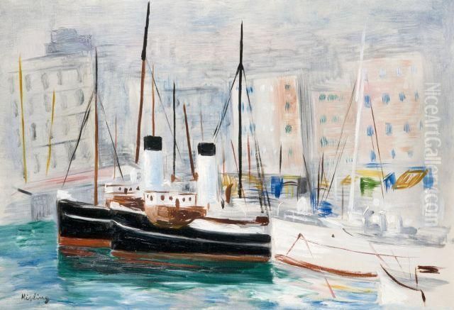 Le Port De Marseille Oil Painting by Jean Kisling