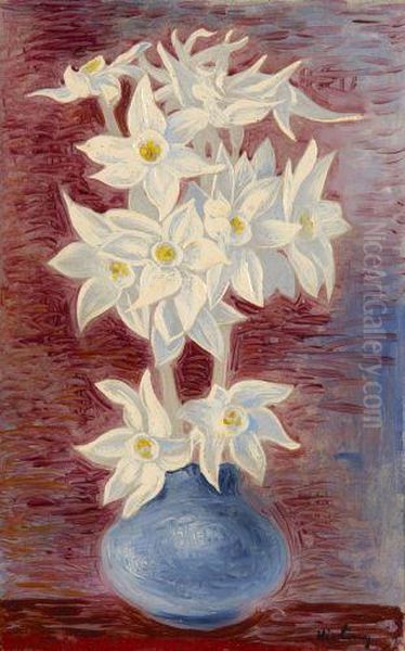 Vase De Narcisses Oil Painting by Jean Kisling