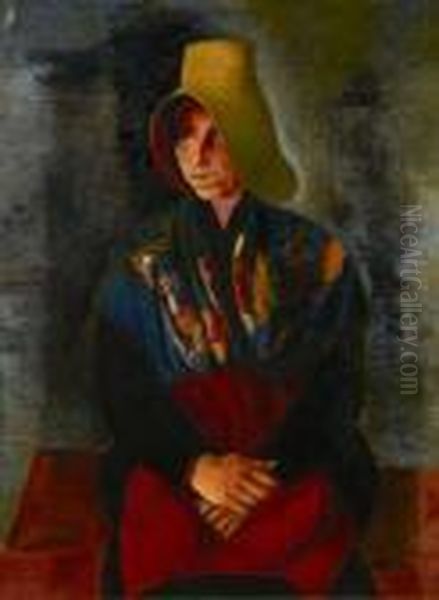 La Provencale (portrait De La Mere De Renee Kisling) Oil Painting by Jean Kisling