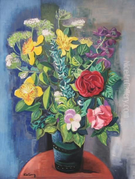 Bouquet De Fleurs. Oil Painting by Jean Kisling